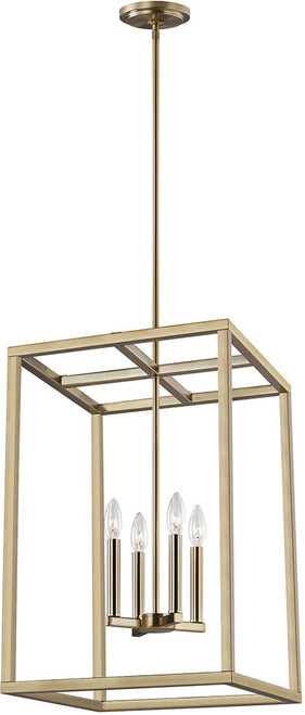 Generation Lighting 5134504EN-848 Moffet Street Modern Satin Brass LED 15.5" Foyer Lighting