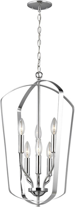 Generation Lighting 5134906-05 Romee Contemporary Chrome 15" Ceiling Pendant Light