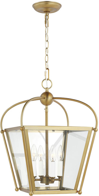 Visual Comfort Studio 5191004EN-848 Charleston Modern Satin Brass LED 14" Foyer Lighting Fixture