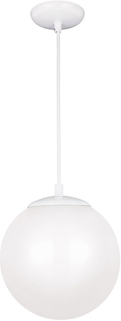 Visual Comfort Studio 6020EN3-15 Leo - Hanging Globe Contemporary White LED 10" Mini Drop Ceiling Light Fixture