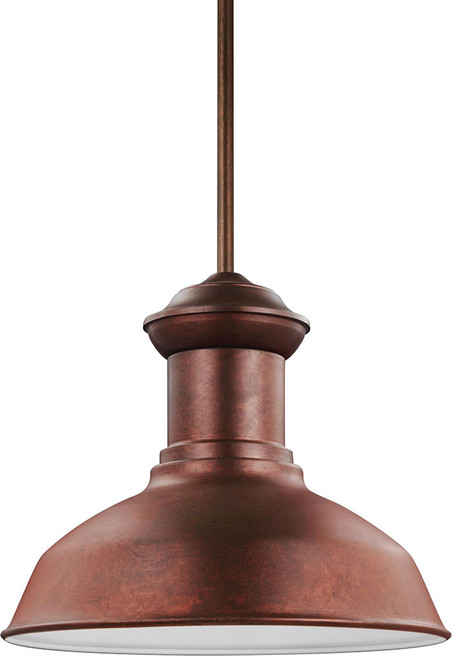 Generation Lighting 6247701-44 Fredricksburg Weathered Copper Outdoor Drop Ceiling Lighting