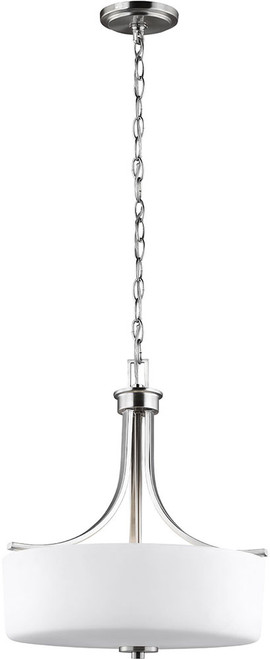 Generation Lighting 6528803EN3-962 Canfield Modern Brushed Nickel LED Lighting Pendant