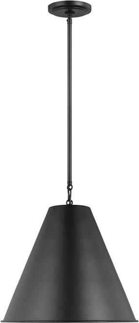Visual Comfort Studio 6585101-112 Gordon Modern Midnight Black Hanging Pendant Light