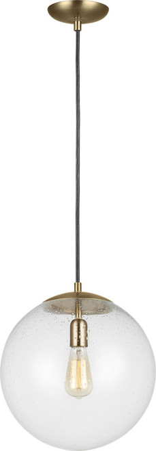 Visual Comfort Studio 6801801-848 Leo Hanging Globe Contemporary Satin Brass Pendant Hanging Light