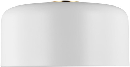 Visual Comfort Studio 7705401-115 Malone Matte White / Satin Brass 16" Ceiling Light Fixture