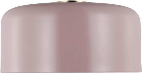 Visual Comfort Studio 7705401-136 Malone Rose / Satin Brass 16" Flush Mount Light Fixture