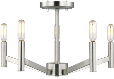 Visual Comfort Studio 7724305-962 Vector Modern Brushed Nickel Flush Mount Lighting Fixture