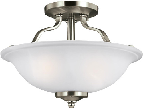 Generation Lighting 7739002-962 Emmons Contemporary Brushed Nickel Flush Mount Light Fixture