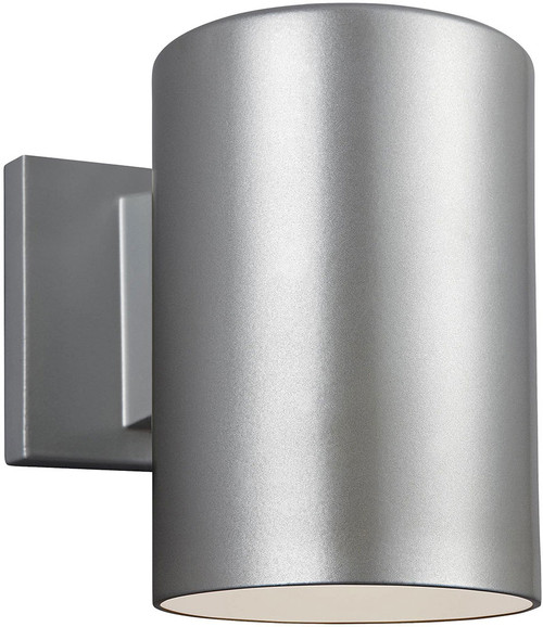 Visual Comfort Studio 8313801EN3-753 Outdoor Cylinders Modern Painted Brushed Nickel LED Exterior 7.25" Wall Light Fixture
