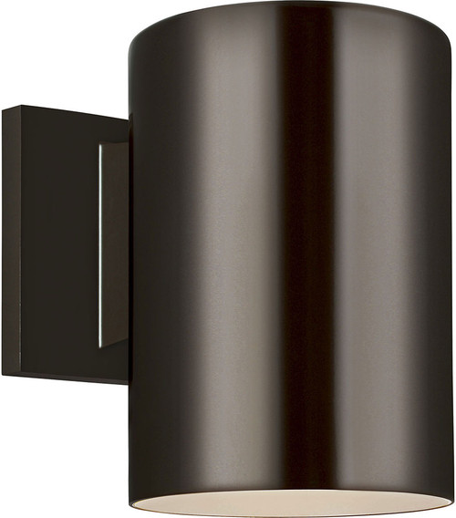 Visual Comfort Studio 8313801EN3-10 Outdoor Cylinders Contemporary Bronze LED Exterior 7.25" Lamp Sconce