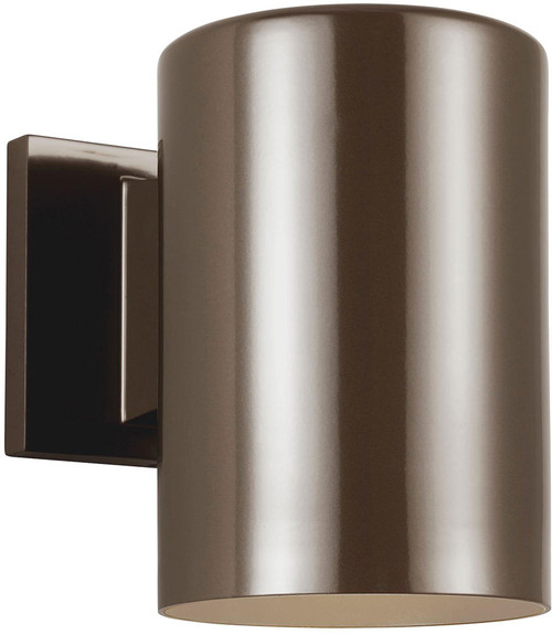 Visual Comfort Studio 8313897S-10 Outdoor Cylinders Modern Bronze LED Exterior 7.25" Wall Mounted Lamp