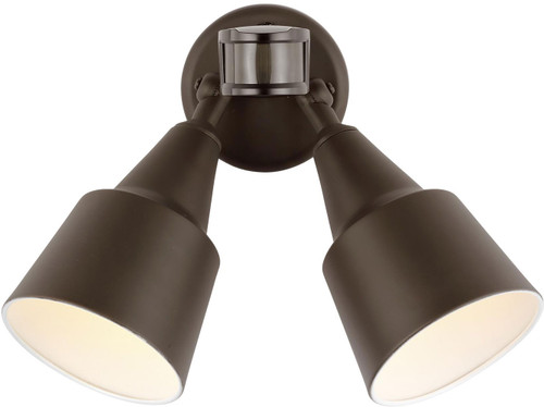 Generation Lighting 8560702PMEN3-71 Flood Light Antique Bronze LED Outdoor Sconce Lighting Photo Cell and Motion Sensor