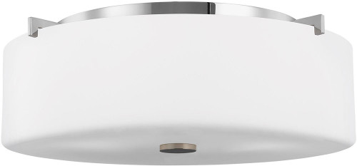 Generation Lighting FM312CH Sunset Drive Contemporary Chrome 16" Flush Mount Light Fixture