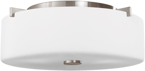 Generation Lighting FM313BS Sunset Drive Contemporary Brushed Steel 13.5" Overhead Light Fixture
