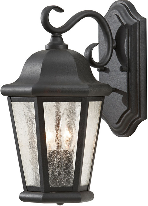 Generation Lighting OL5901BK Martinsville Traditional Black Outdoor 8" Sconce Lighting