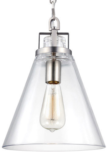 Visual Comfort Studio P1370SN Frontage Contemporary Satin Nickel 10" Lighting Pendant