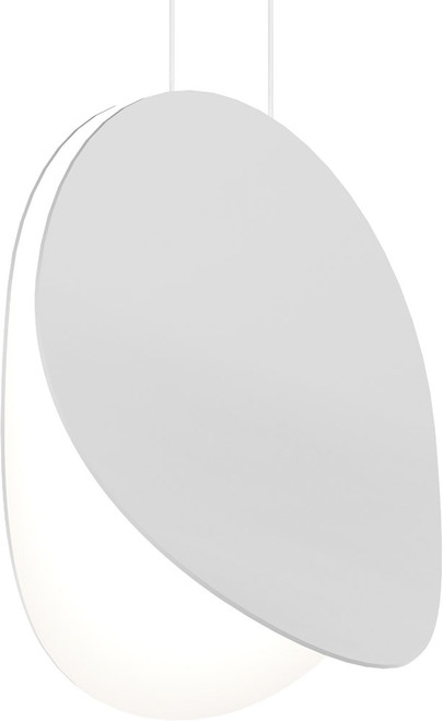 Sonneman 1767.03-J20 Malibu Discs Modern Satin White LED 14" Hanging Pendant Light