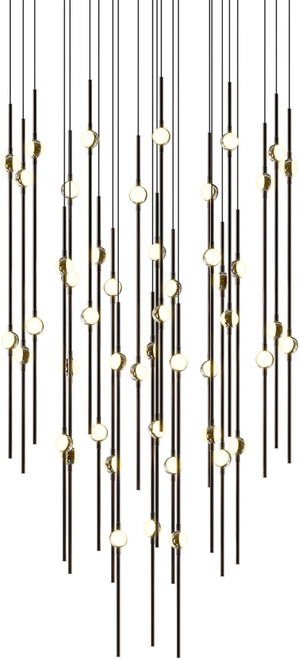 Sonneman 2014.33W-J20 Constellation Modern Espresso Black LED 25" Multi Ceiling Light Pendant w/ 20' Cords