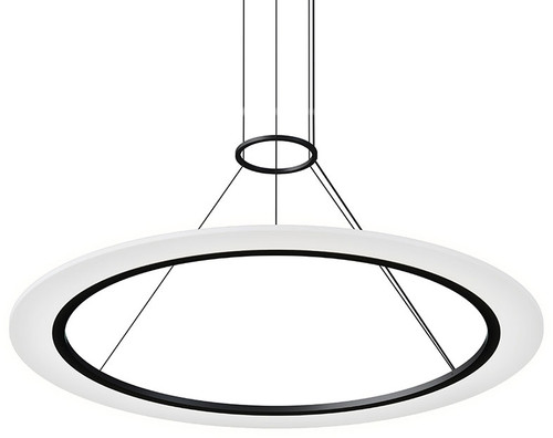 Sonneman 2073.25 Arctic Rings Modern Satin Black LED 36" Pendant Light
