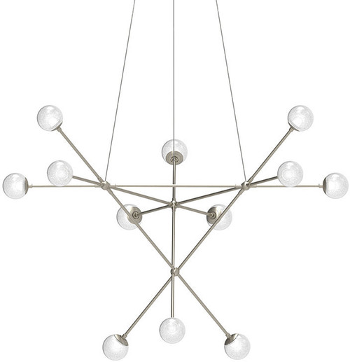 Sonneman 2082.13W Proton Contemporary Satin Nickel LED Lighting Chandelier