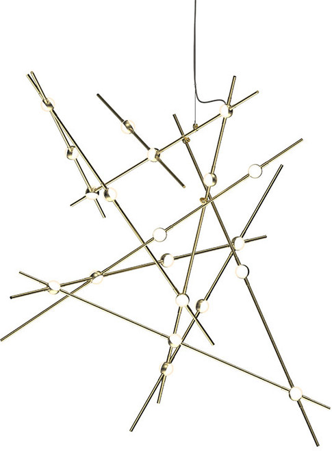 Sonneman 2152.38W Constellation Aquila Major Modern Satin Brass LED 3000K 37" Chandelier Lighting