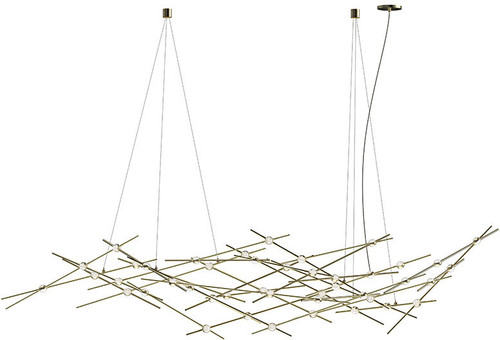 Sonneman 2158.38C-27-J20 Constellation Ursa Major Modern Satin Brass LED 93" Lighting Chandelier