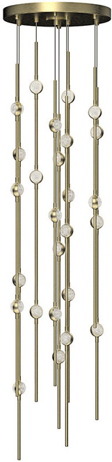 Sonneman 2162.38C-S Constellation Andromeda Modern Satin Brass LED Multi Ceiling Pendant Light