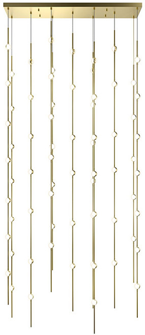 Sonneman 2166.38W-27 Constellation Andromeda Modern Satin Brass LED Multi Pendant Lighting