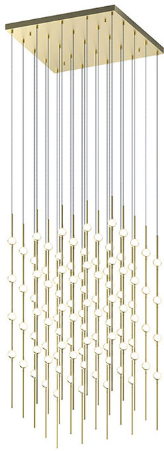 Sonneman 2168.38W-27 Constellation Cosmic Cube Modern Satin Brass LED Multi Pendant Lighting
