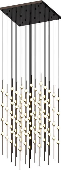 Sonneman 2168.33W Constellation Cosmic Cube Contemporary Espresso Black LED Multi Drop Ceiling Lighting