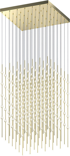 Sonneman 2169.38C-27 Constellation Cosmic Cube Modern Satin Brass LED Multi Drop Lighting