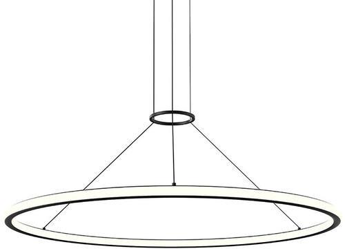 Sonneman 2234.25 Luna Contemporary Satin Black LED 48" Pendant Light