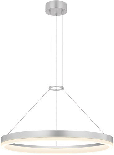 Sonneman 2315.16 Corona Modern Bright Satin Aluminum LED 2-Light Hanging Light