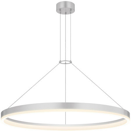 Sonneman 2317.16 Corona Contemporary Bright Satin Aluminum LED 4-Light Ceiling Pendant Light