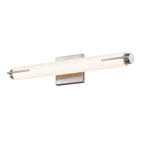 Sonneman 2430.13.ST Tubo Slim Contemporary Satin Nickel Finish 19.5" Wide LED Bathroom Sconce