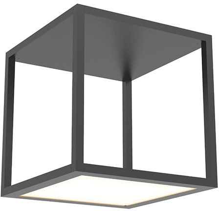 Sonneman 24Z0009K Cubix Contemporary Satin Black LED Flush Ceiling Light Fixture