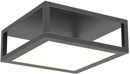 Sonneman 24Z0005K Cubix Contemporary Satin Black LED Flush Mount Ceiling Light Fixture
