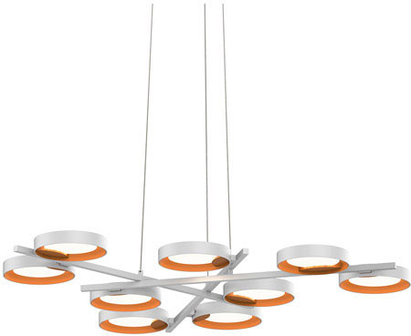 Sonneman 2656.03A Light Guide Ring Modern Satin White Multi Pendant Light