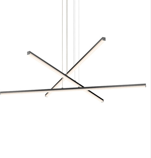 Sonneman 2763.25 Stix Modern Satin Black LED Multi Drop Ceiling Lighting