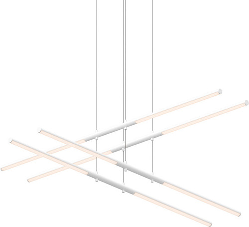 Sonneman 2802.03 Tik-Tak Contemporary Satin White LED Ceiling Chandelier