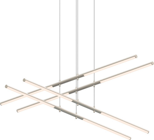 Sonneman 2802.13 Tik-Tak Modern Satin Nickel LED Hanging Chandelier