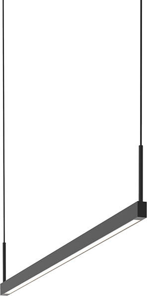 Sonneman 2816.25-3 Thin-Line Modern Satin Black LED One-Sided 36" Kitchen Island Light Fixture