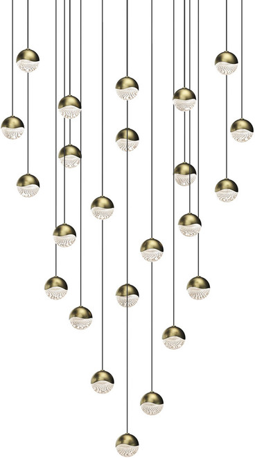 Sonneman 2918.14-SML Grapes Modern Brass LED Small Multi Ceiling Light Pendant