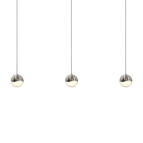 Sonneman 2920.13.SML Grapes Modern Satin Nickel LED Small Multi Hanging Light Fixture