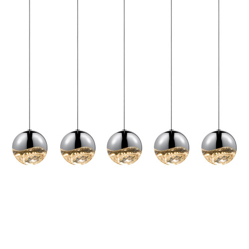 Sonneman 2921.01.LRG Grapes Contemporary Polished Chrome LED Large Multi Drop Lighting