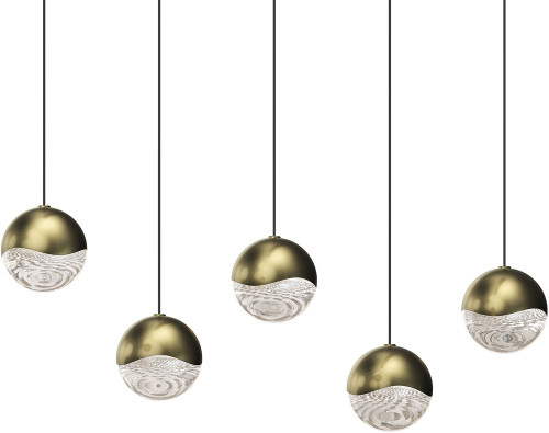 Sonneman 2921.14-MED Grapes Modern Brass LED Medium Multi Pendant Lamp