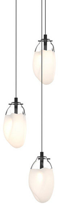 Sonneman 2971.25W Liquid Contemporary Satin Black Multi Drop Ceiling Light Fixture