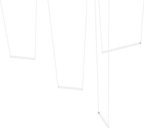 Sonneman 3475.77W-S-2-0-2 Yo Contemporary Natural Anodized LED Multi Pendant Lamp