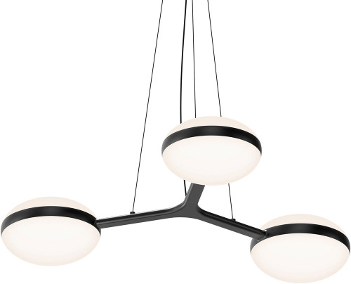 Sonneman 3612.25 Pillows Contemporary Satin Black LED Chandelier Lamp