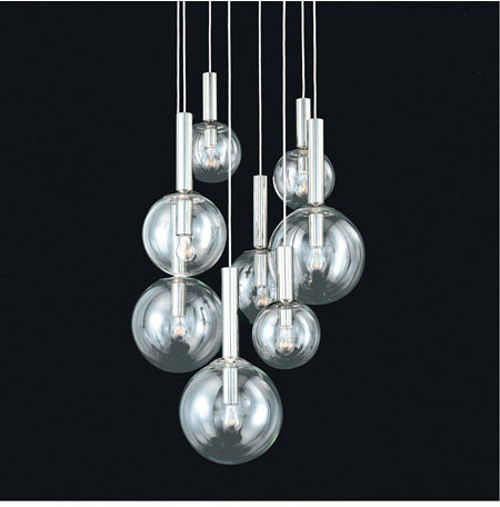 Sonneman 3768.35 Bubbles Contemporary Polished Nickel Multi Pendant Lighting